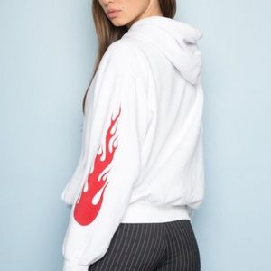 Brandy Melville Christy Flames Hoodie